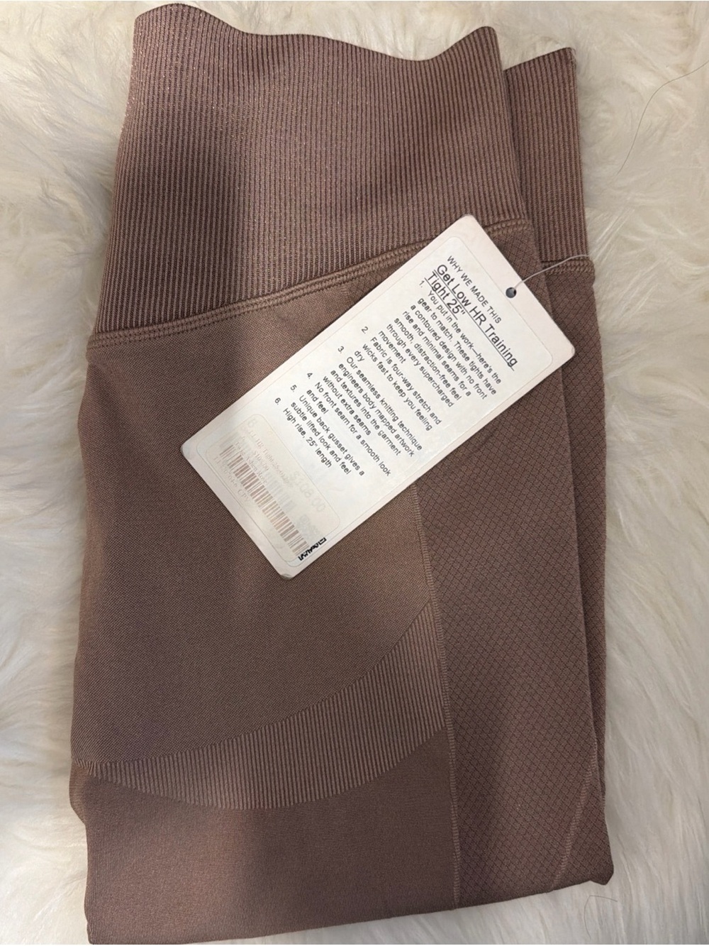 NWT Lululemon Get Low HR Training
Tight 25" twig ashen rose